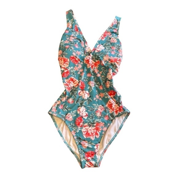 Johnny Was Floral-Print One-Piece Swimsuit NWT - Picture 5 of 5